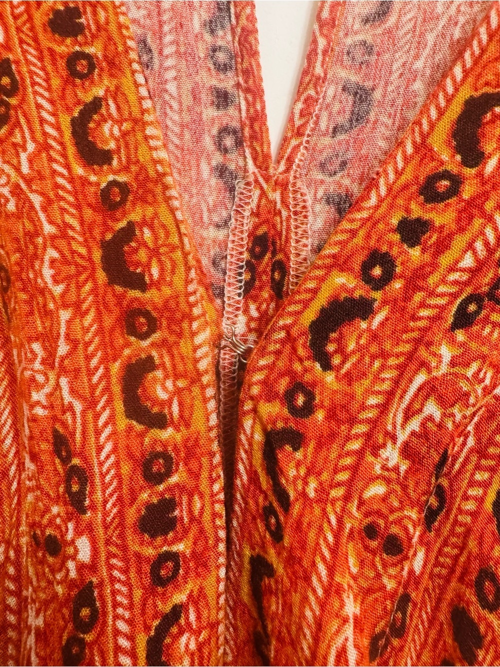 Free People Arizona Mixed Print Romper - Black & Orange - Small - Picture 6 of 9
